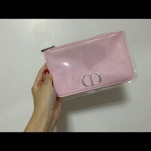 DIOR COSMETIC/MAKEUP BAG POUCH CLUTCH PINK CLEAR